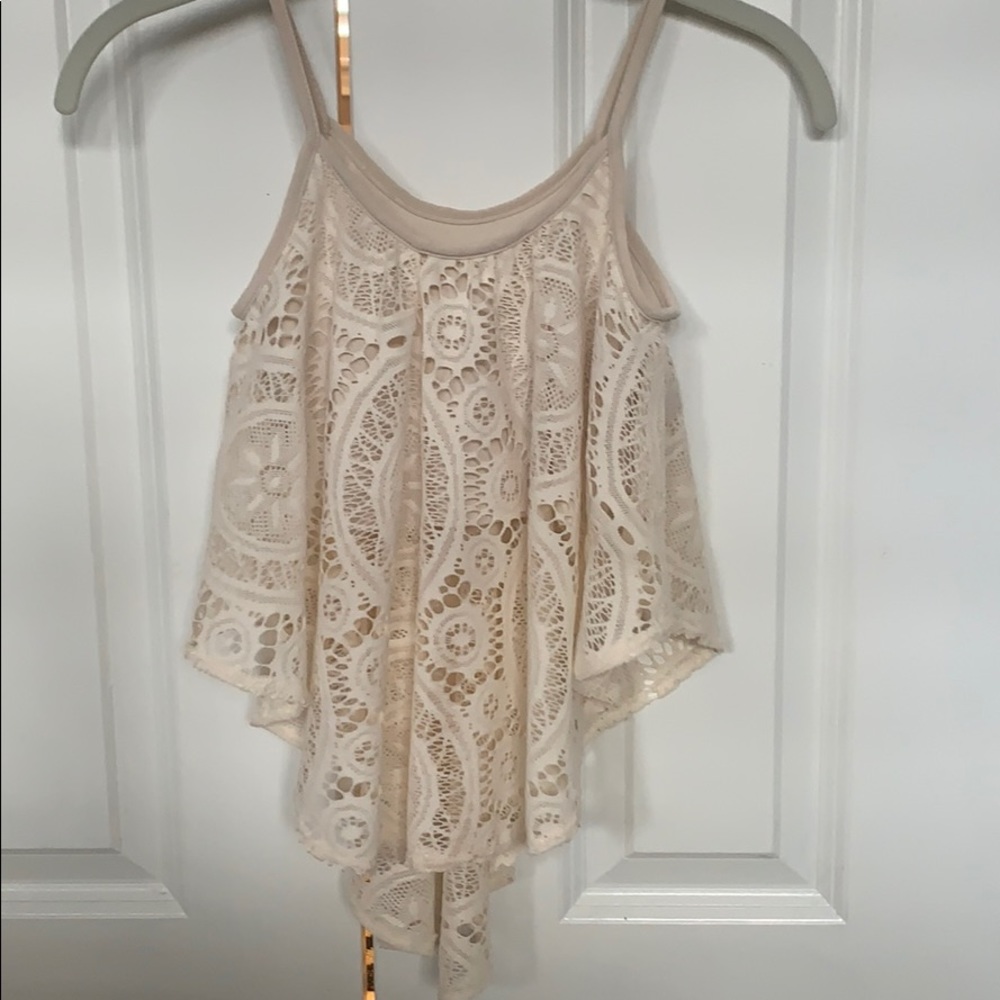 Lace High Low Tank